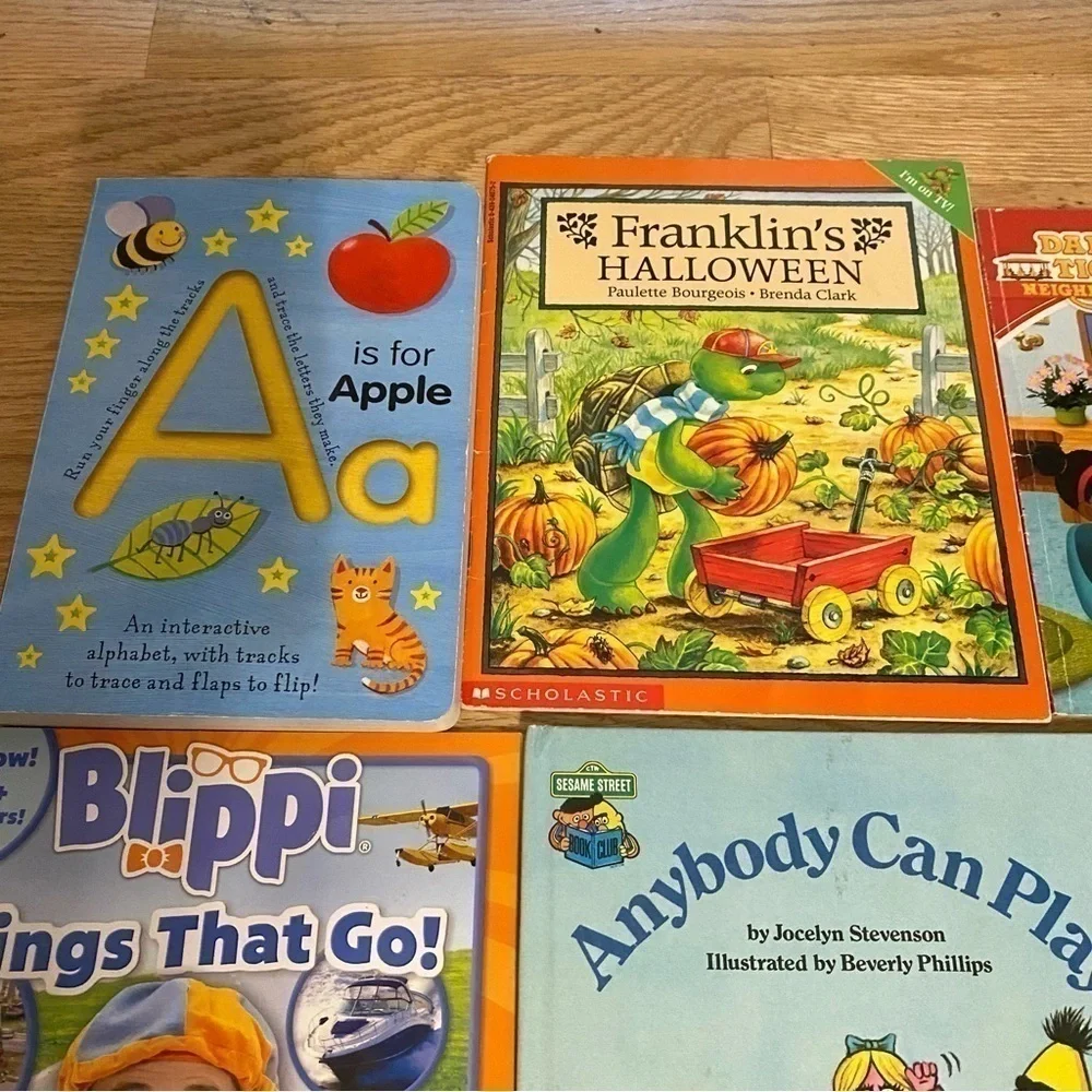 Blippi Sesame Street Franklin the Turtle Letter Book Bundle Kids